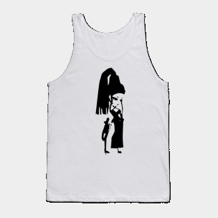 Salamander minimal silhouette white Tank Top